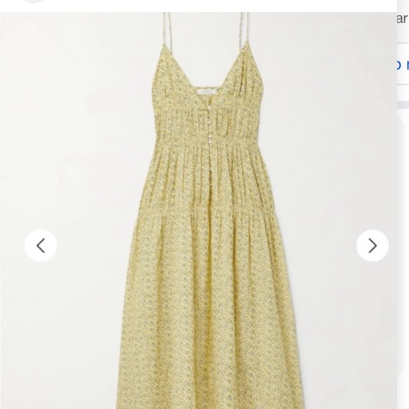 Doen Dresses & Skirts - Doen Yellow Floral Midi Dress